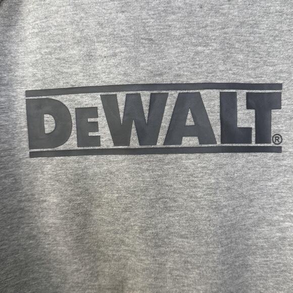 DeWALT Hoodie Mens Medium Gray Logan Heavy Duty Guaranteed Tough Pockets - Picture 4 of 12